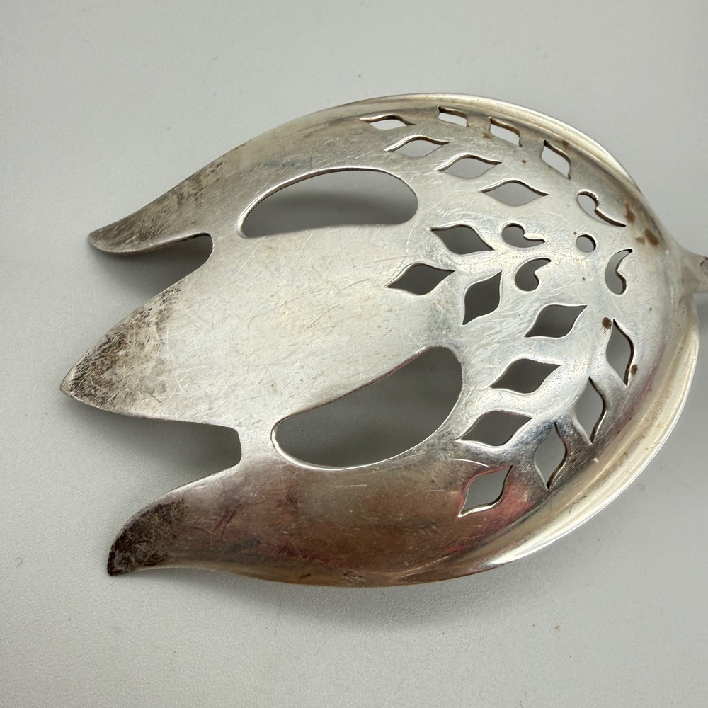 Antique 1900 Apollo Alvin Majestic Sterling Silver Pierced Tomato Server 70g - Picture 7 of 9